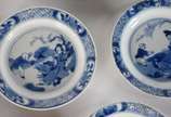 Conjunto com 7 peças de porcelana chinesa(algun... - Conjunto com 7 peças de porcelana chinesa(alguns com fio de cabelo).
