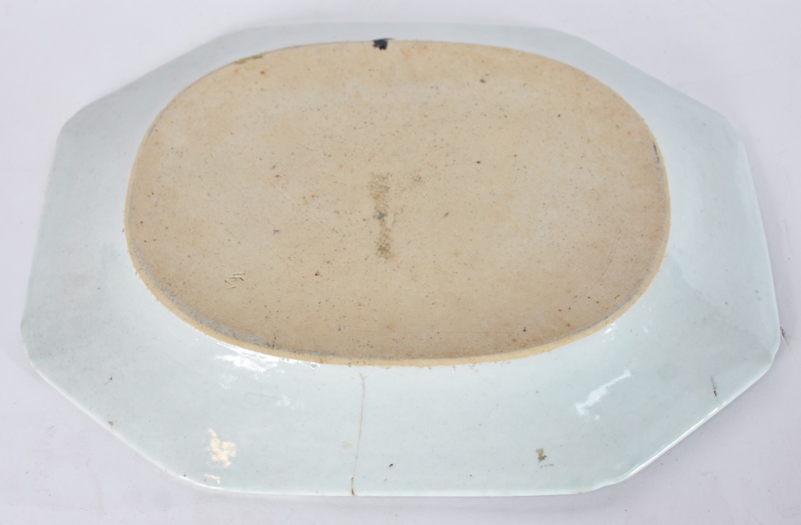Travessa de porcelana oriental azul e branca feitio oitavado (fio de... - foto 4 de 4