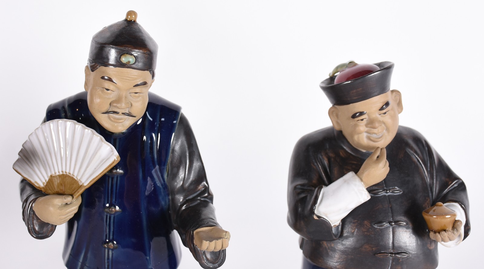 Quatro figuras de porcelana oriental policromada, alguns defeitos e... - foto 4 de 10