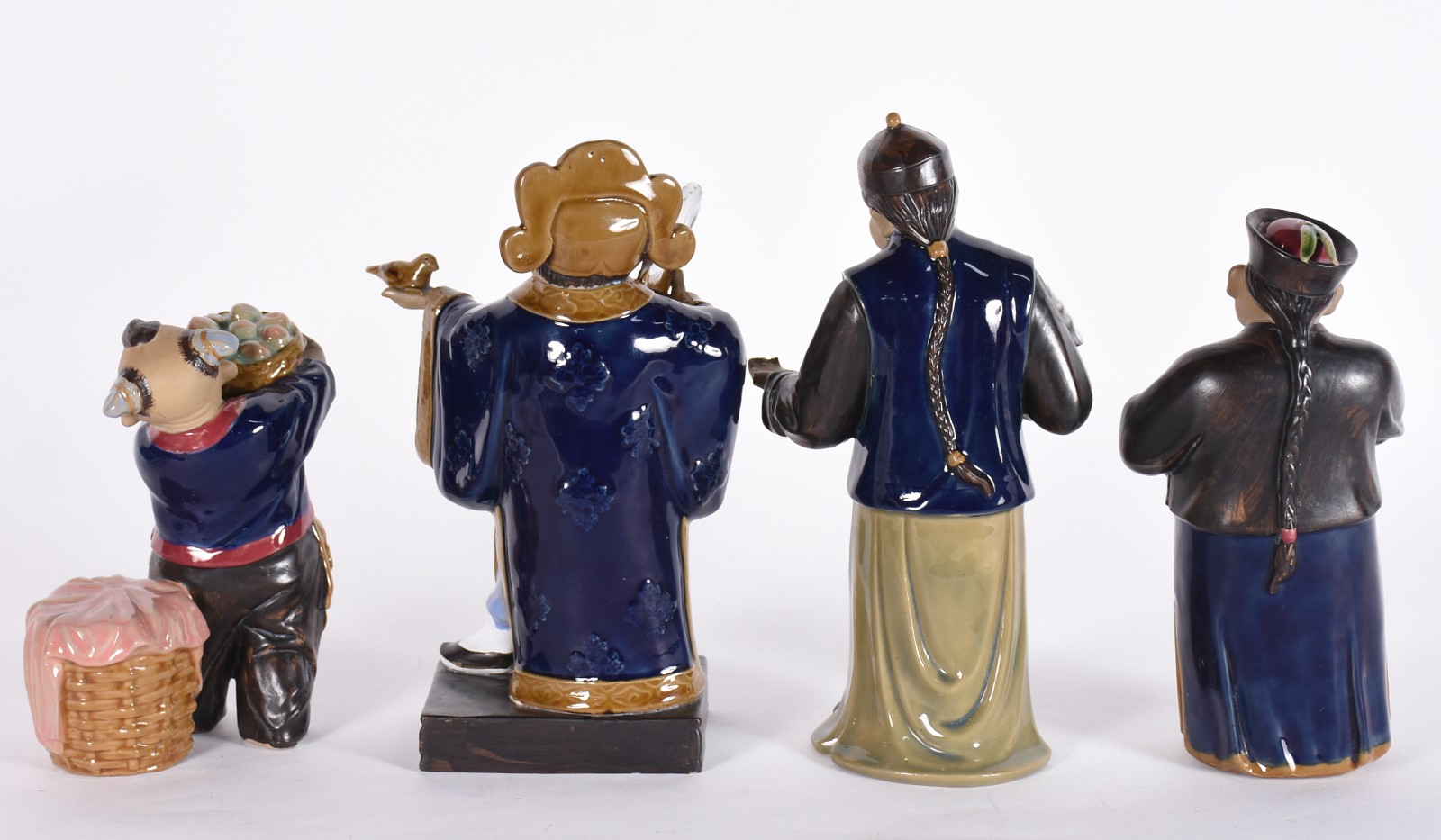 Quatro figuras de porcelana oriental policromada, alguns defeitos e... - foto 6 de 10