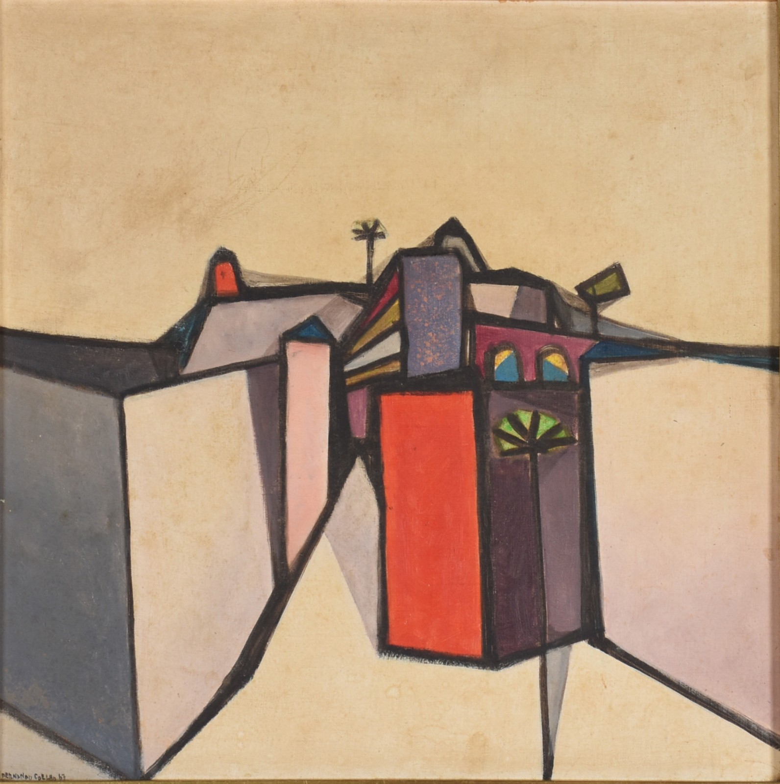 Óleo sobre tela - datado 1967. - foto 1 de 4