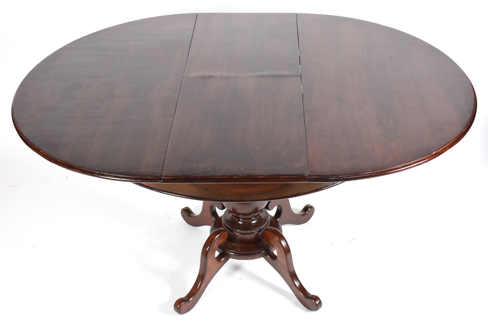 Mesa de madeira nobre feitio redondo com tábua extensora (37 cm x 110... - foto 3 de 3