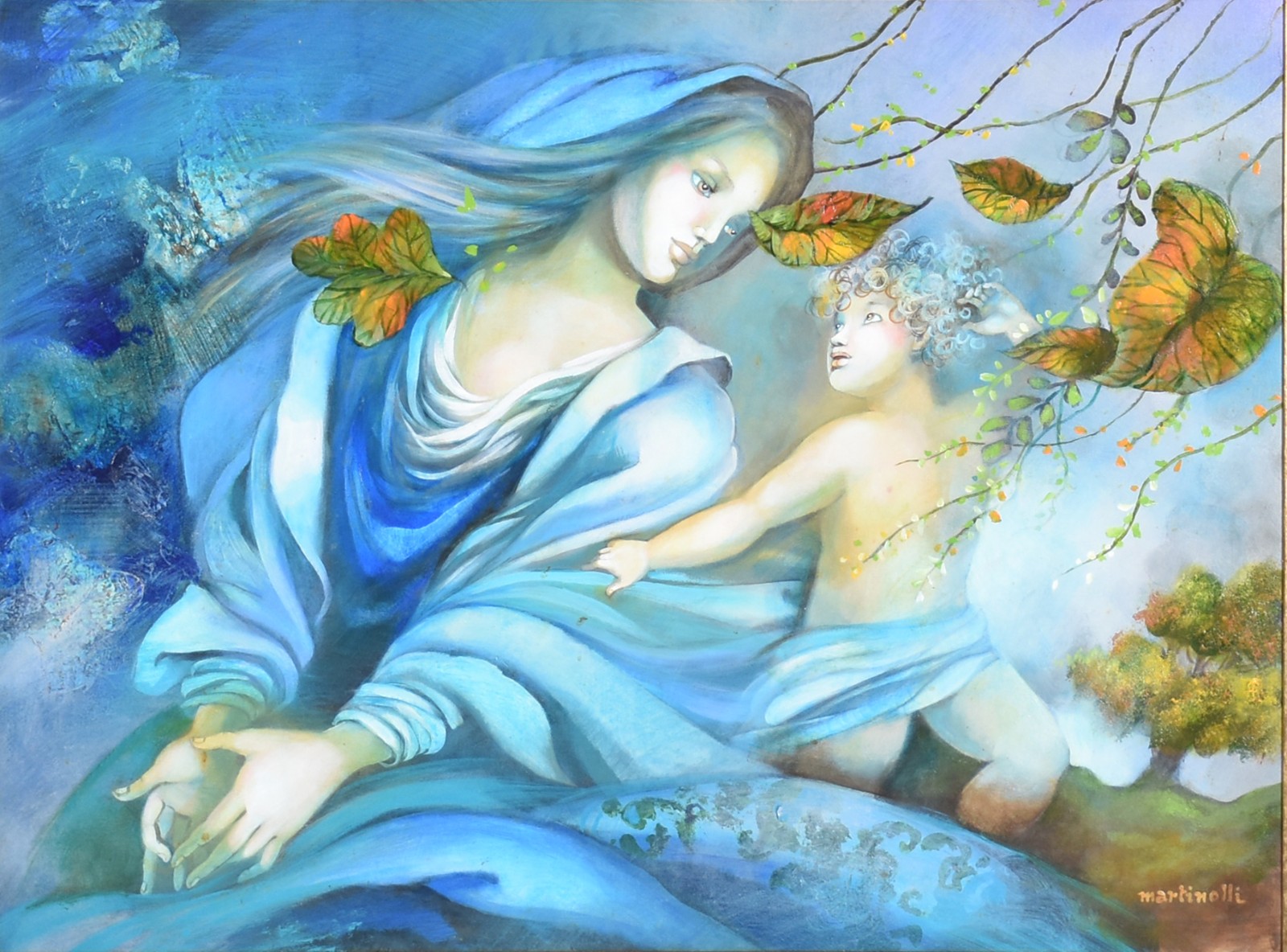 Sérgio Martinolli (1938), Madona com Criança - Mater Azul - foto 1 de 3