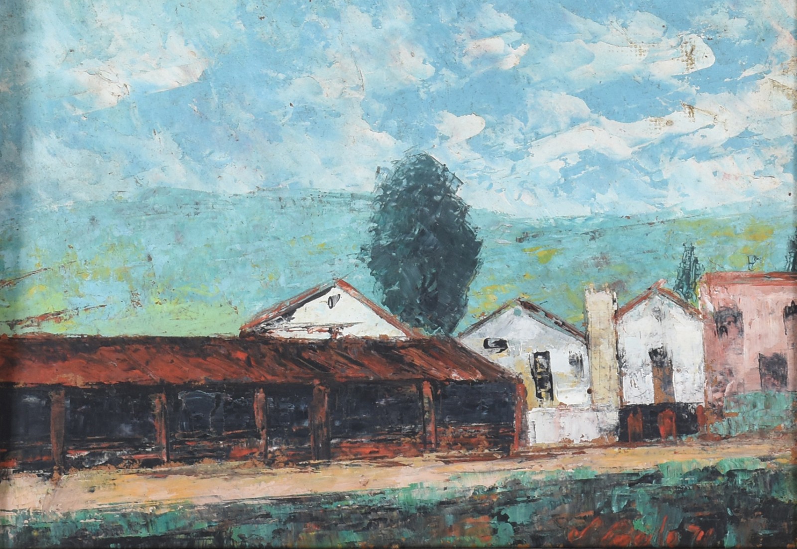 José Paulo Moreira da Fonseca (1922-2004), Paisagem com Casario - foto 1 de 4