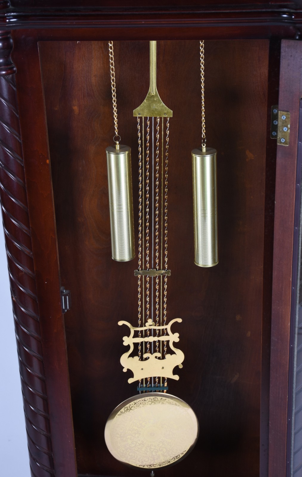 Relógio decorativo de Coluna com caixa de madeira e pêndulo, pesos e... - foto 4 de 5