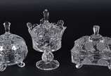 Três mini compoteiras em demi cristal. - Três mini compoteiras em demi cristal.