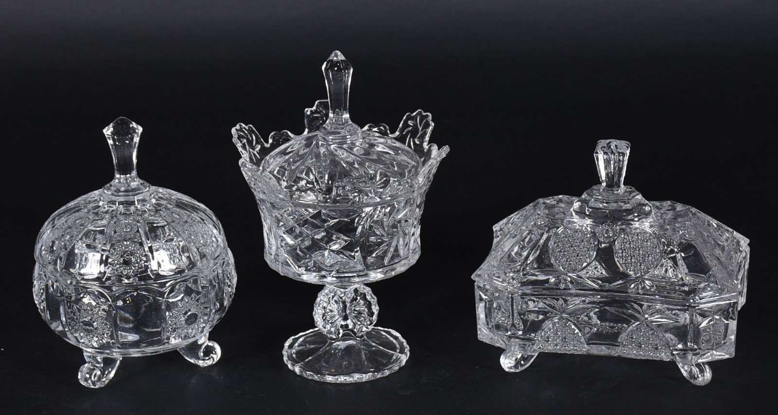 Três mini compoteiras em demi cristal. - foto 1 de 2