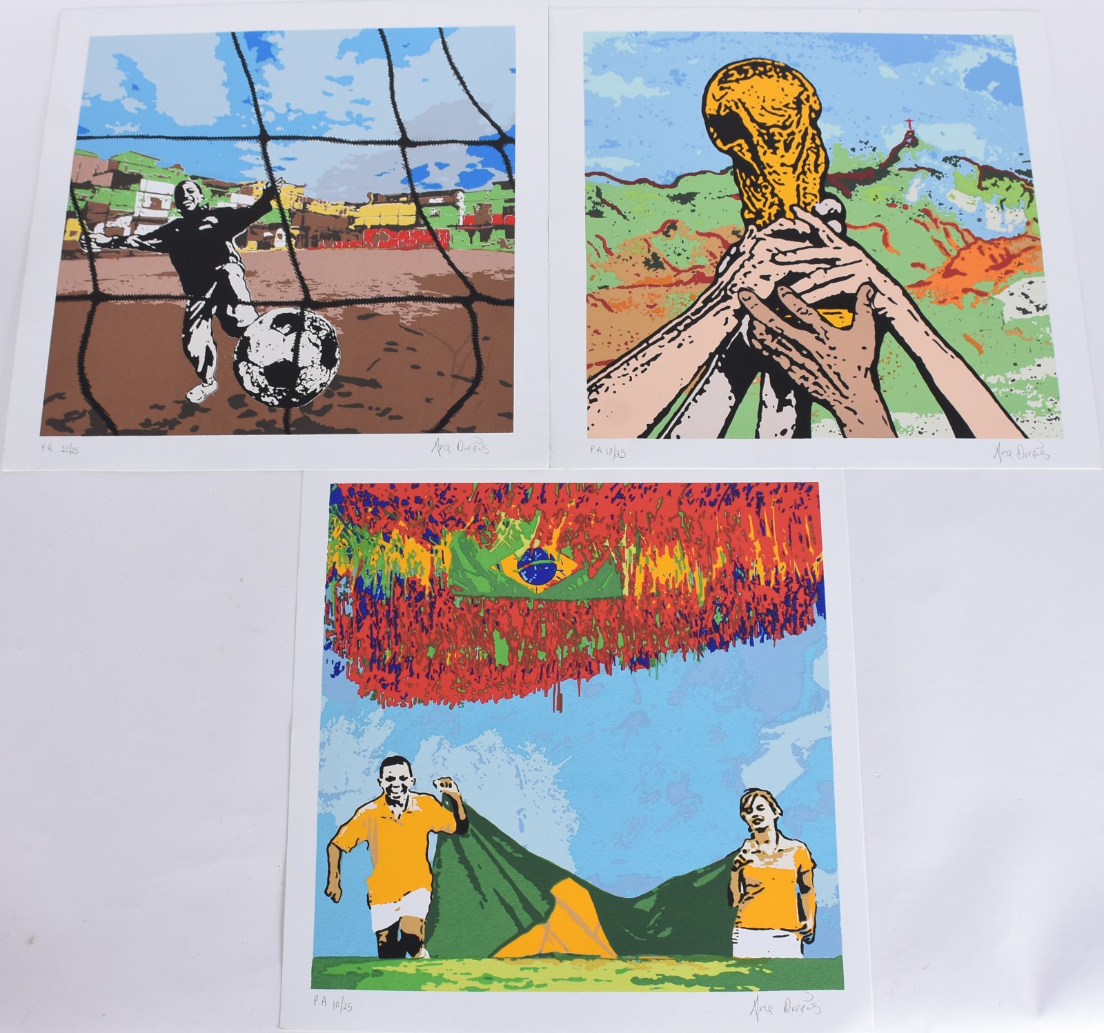 Três serigrafias com tiragens PA 23/25 - 18/25 - 10/25. - foto 1 de 5