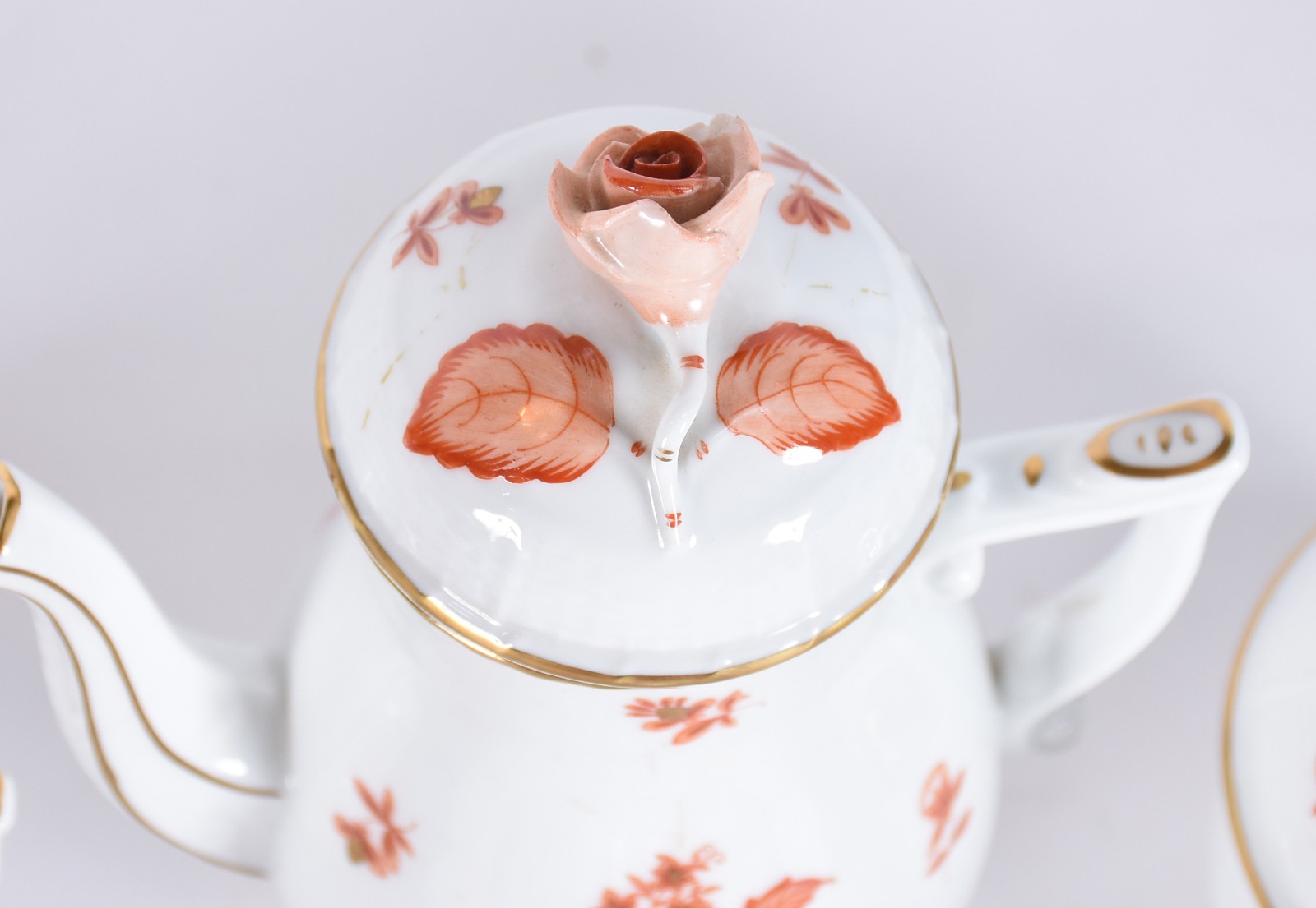 Serviço de café de porcelana Herend composto de: 6 xícaras com pires... - foto 4 de 7