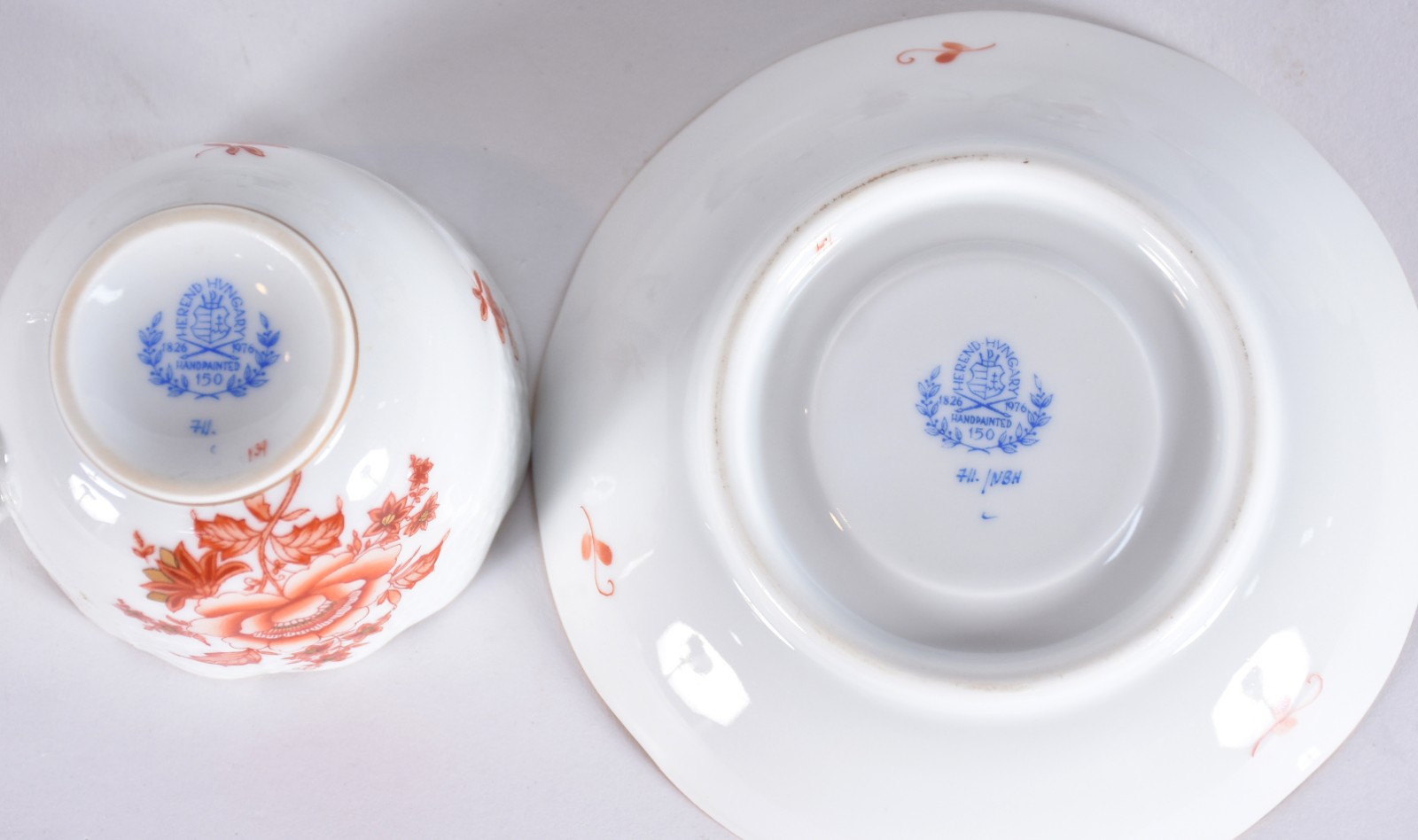 Serviço de café de porcelana Herend composto de: 6 xícaras com pires... - foto 5 de 7