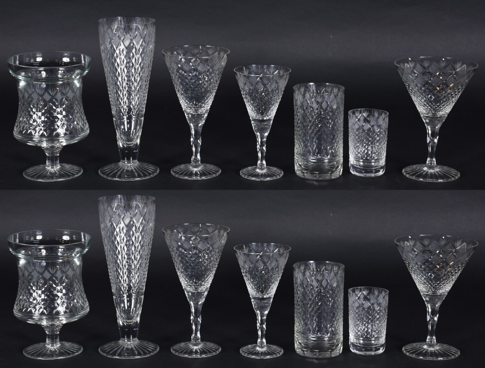 Serviço de cristal composto de: 10 tulipas para cerveja, 12 copos... - foto 1 de 5