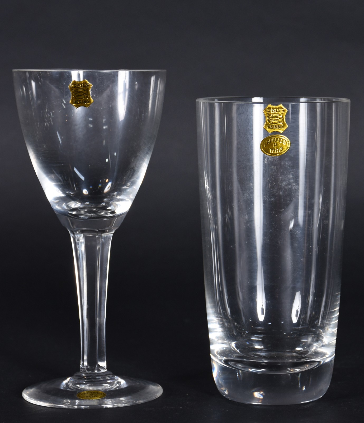 Serviço de cristal Hering composto de: 12 copos longos, 12 para água... - foto 2 de 4