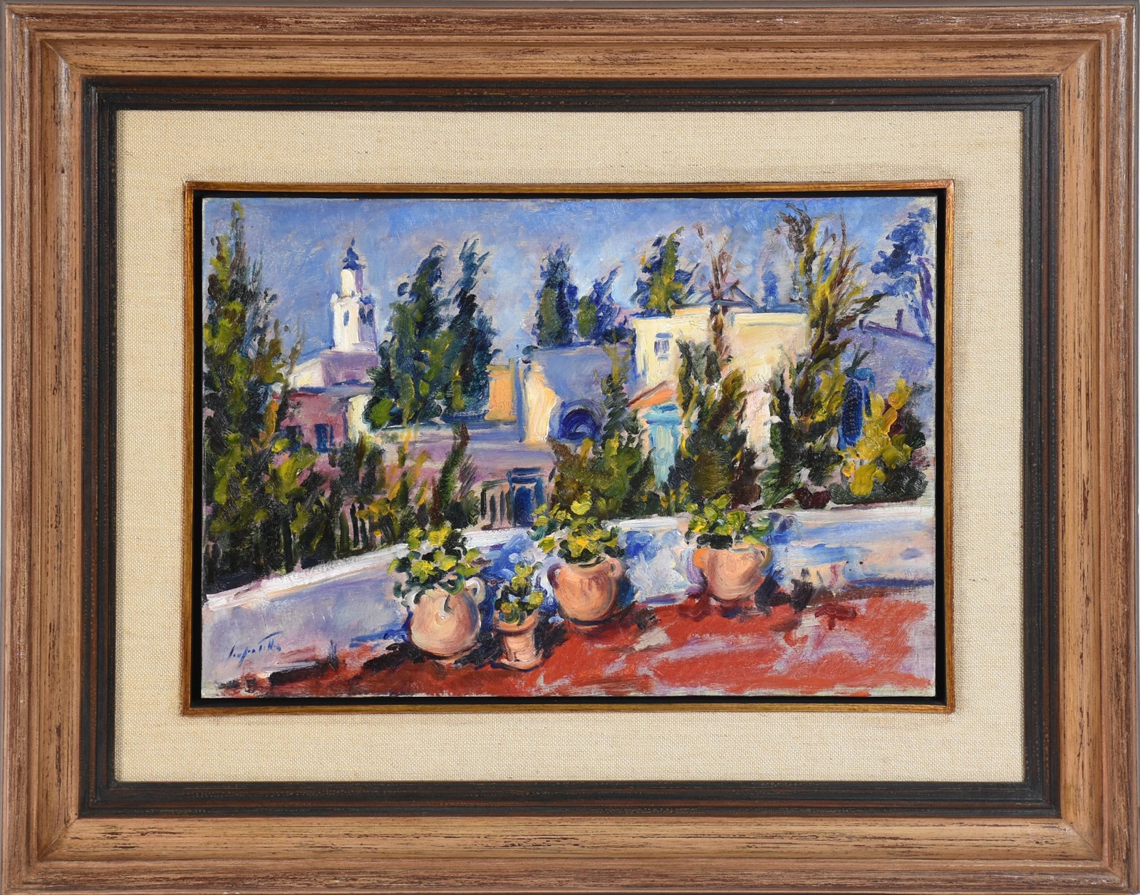  Sérgio Telles (1936-2022), Terraço com Gerânios no Atelier em Sidibou - Said - Tunísia - foto 2 de 6