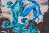 DOUGLAS KORDYAL, Flayp Sereia - Acrílico e spray sobre tela.  (Obra doada pelo artista em homenagem a chegada da rede Starbucks em Brasília - Renda revertida para 5 ONGS diferentes q