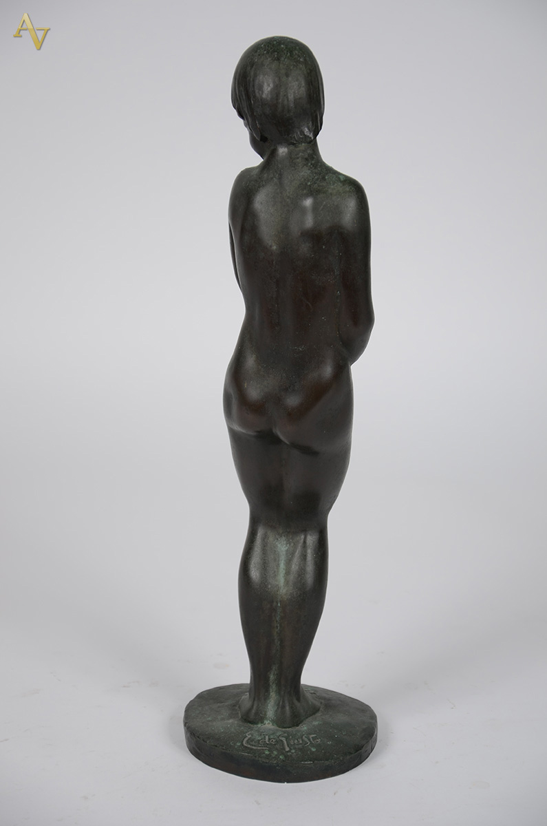 ELIO DE GIUSTO - Escultura em bronze Art Deco representando Figura... - foto 2 de 4