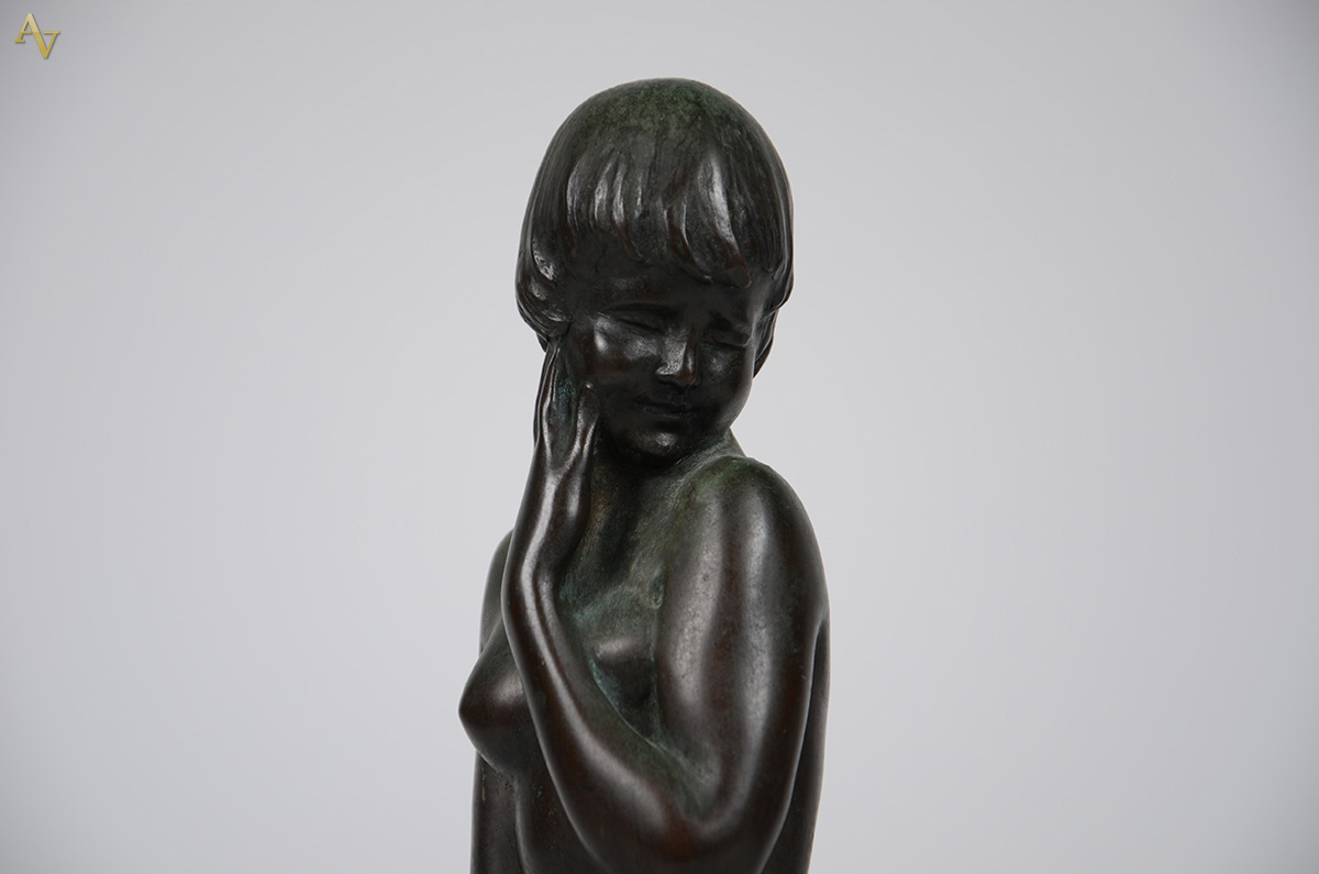 ELIO DE GIUSTO - Escultura em bronze Art Deco representando Figura... - foto 3 de 4