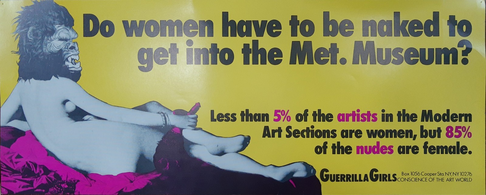 Guerrila Girls (1985), Raríssimo conjunto de 25 pôsteres da década de 80 - foto 2 de 5
