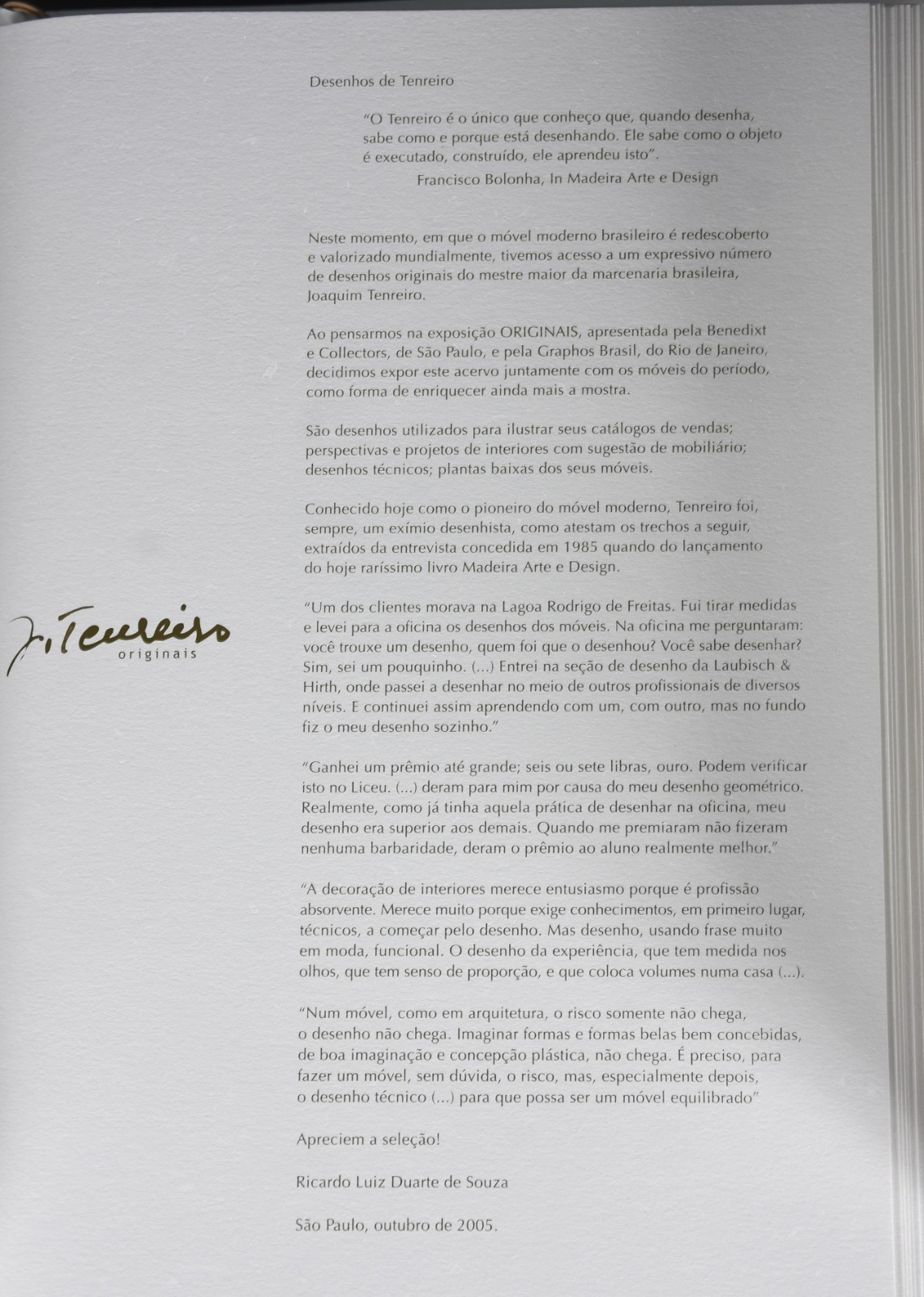 Livro-catálogo "Tenreiro - Originais - Tiragem de 30 exemplares... - foto 5 de 7