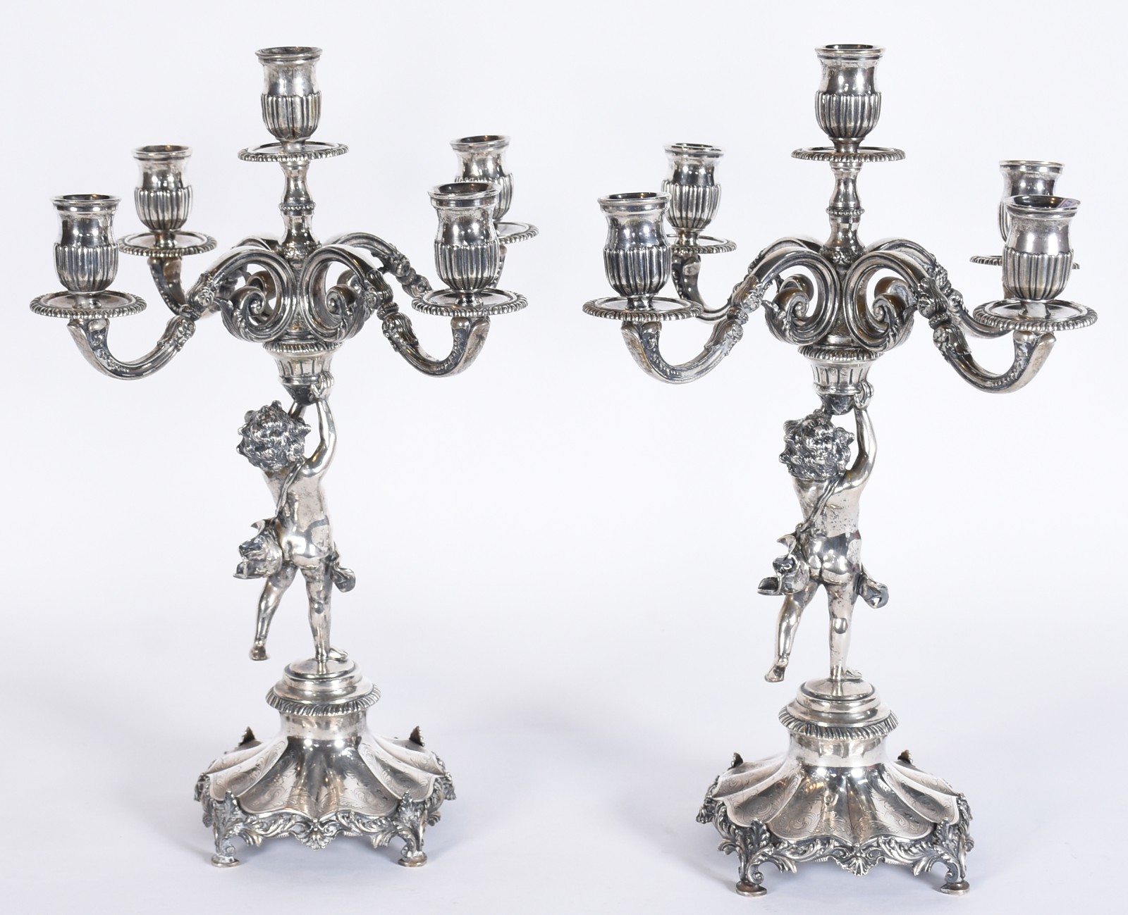 Par de belíssimos candelabros de prata portuguesa contraste Águia... - foto 4 de 9