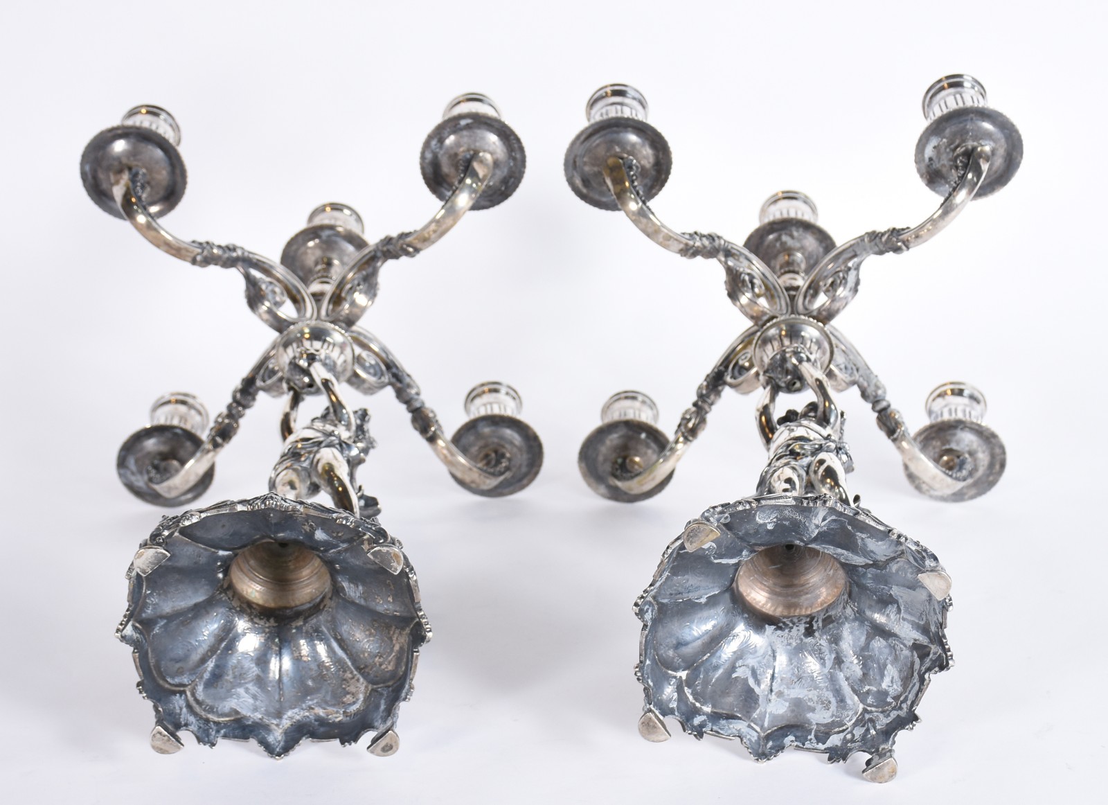 Par de belíssimos candelabros de prata portuguesa contraste Águia... - foto 5 de 9