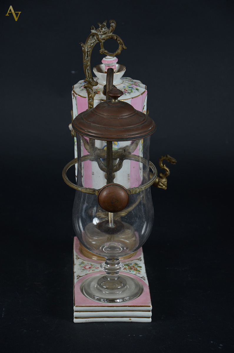 Antiga cafeteira de vácuo, de 2 elementos, em porcelana francesa e... - foto 3 de 3