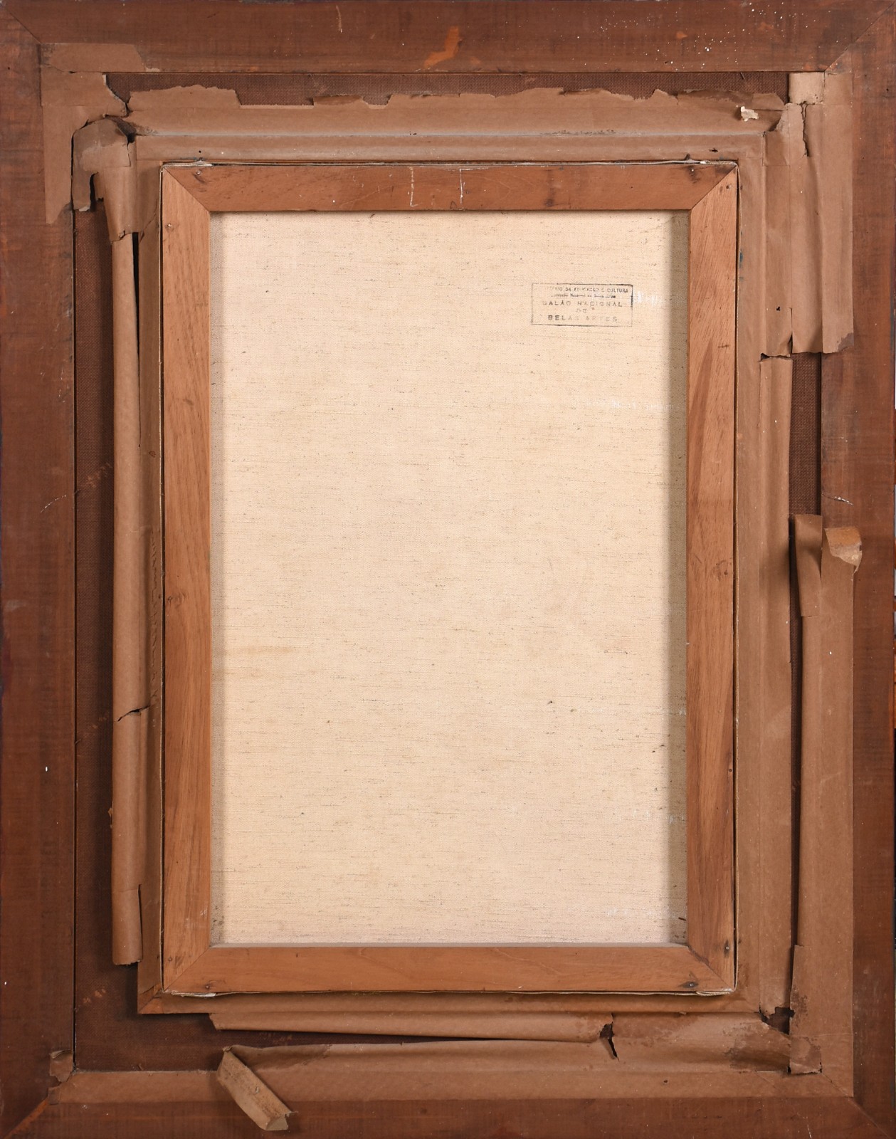 Óleo sobre tela- datado 1976 (Salão Nacional de Belas Artes, carimbo... - foto 4 de 4