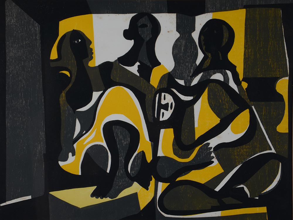 DI CAVALCANTI - Serigrafia - Figuras - 49 x 63 (com fungos) - foto 1 de 2