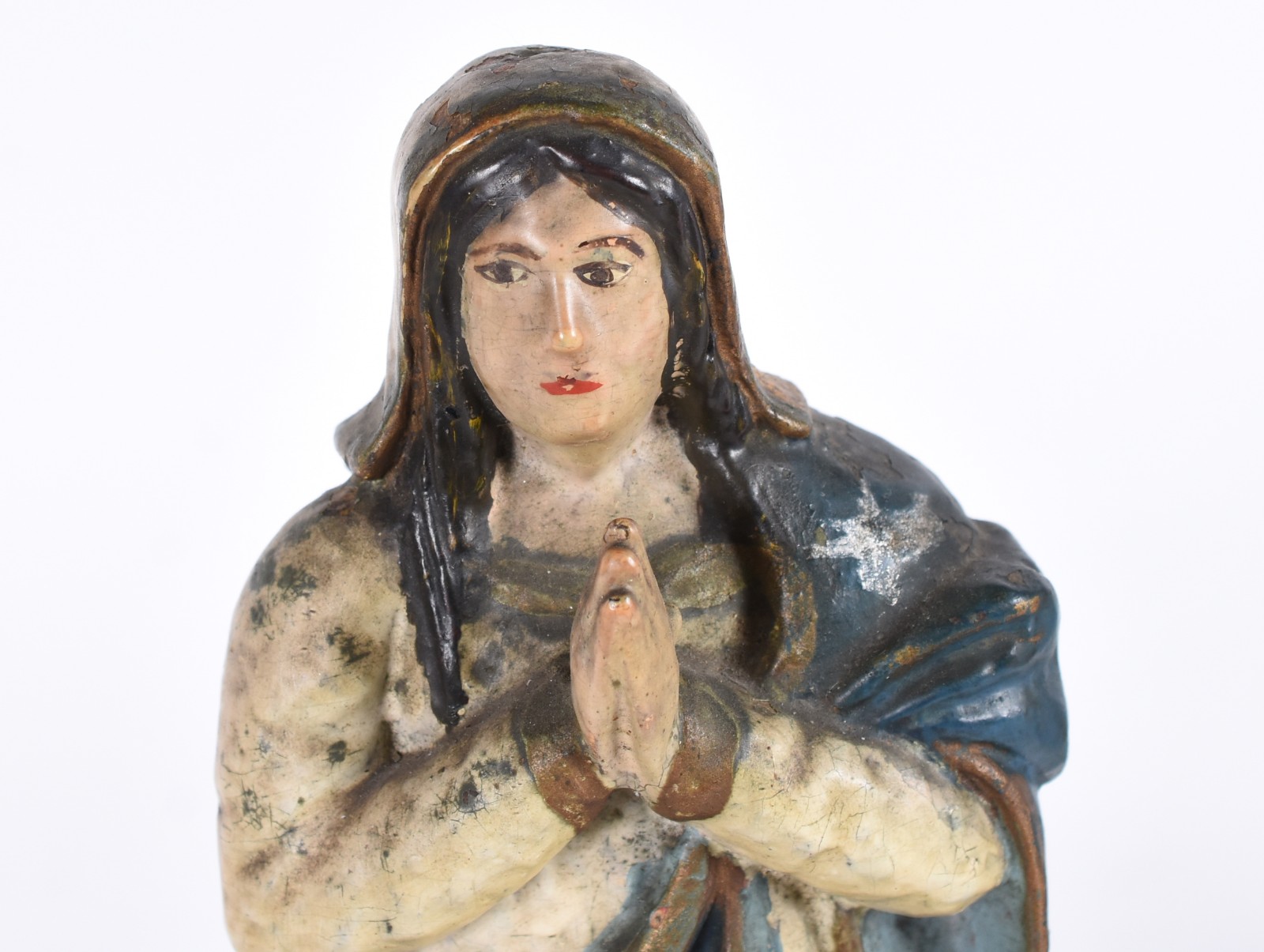 Nossa Senhora - Antiga Imagem de madeira policromada. - foto 2 de 5