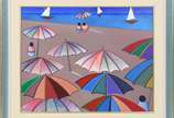 Adelson do Prado (1944-2013), Praia - Óleo sobre tela - datado 1987.<br>