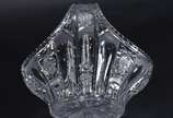 Cesta de cristal tcheco lapidado. - Cesta de cristal tcheco lapidado.