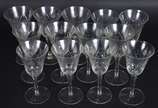Conjunto com 13 cálices para vinho em demi cris... - Conjunto com 13 cálices para vinho em demi cristal lapidado.