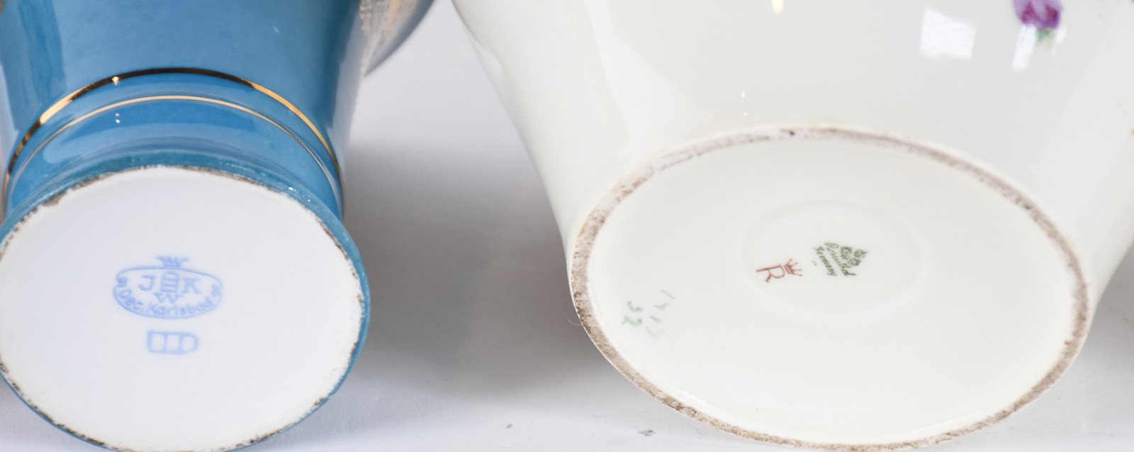 Diversas peças de porcelana, sendo: potiche Rosenthal, par de vasos... - foto 5 de 6