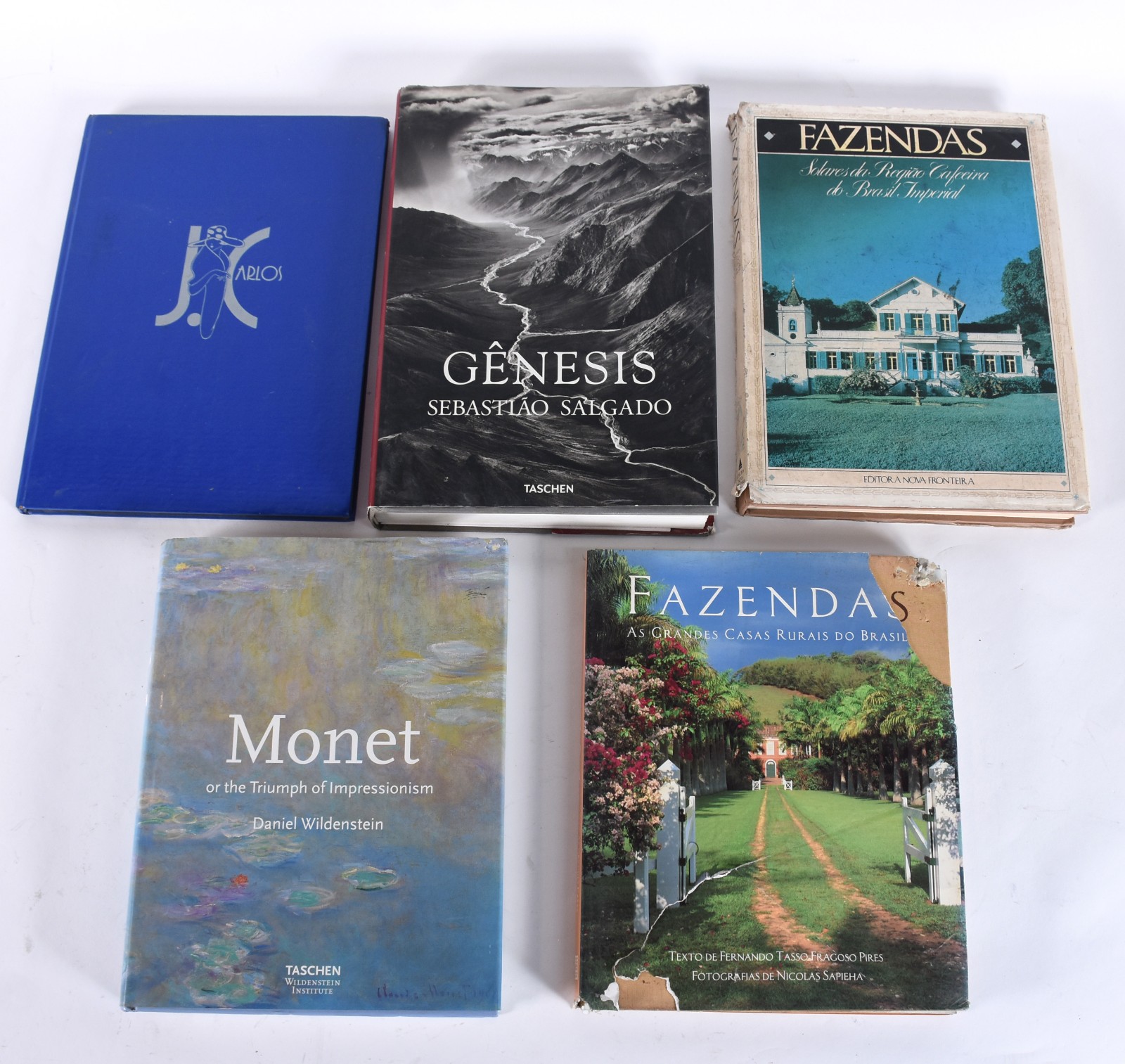 Cinco livros diversos: A) Monet - Daniel Wildenstein B) Gênesis... - foto 1 de 9