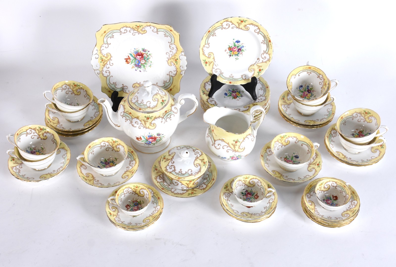 Aparelho de chá e café de porcelana Tuscan Fine Bone Chine composto... - foto 2 de 5
