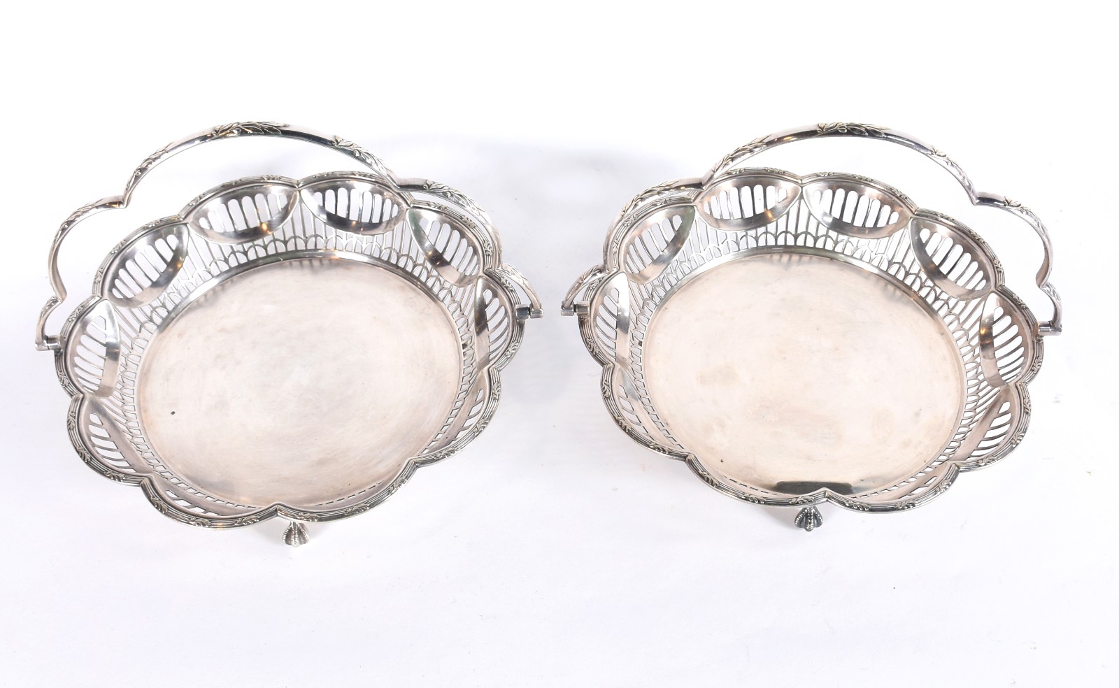Par de elegantes cestas de metal prateado ingles Mappin & Webb... - foto 2 de 5