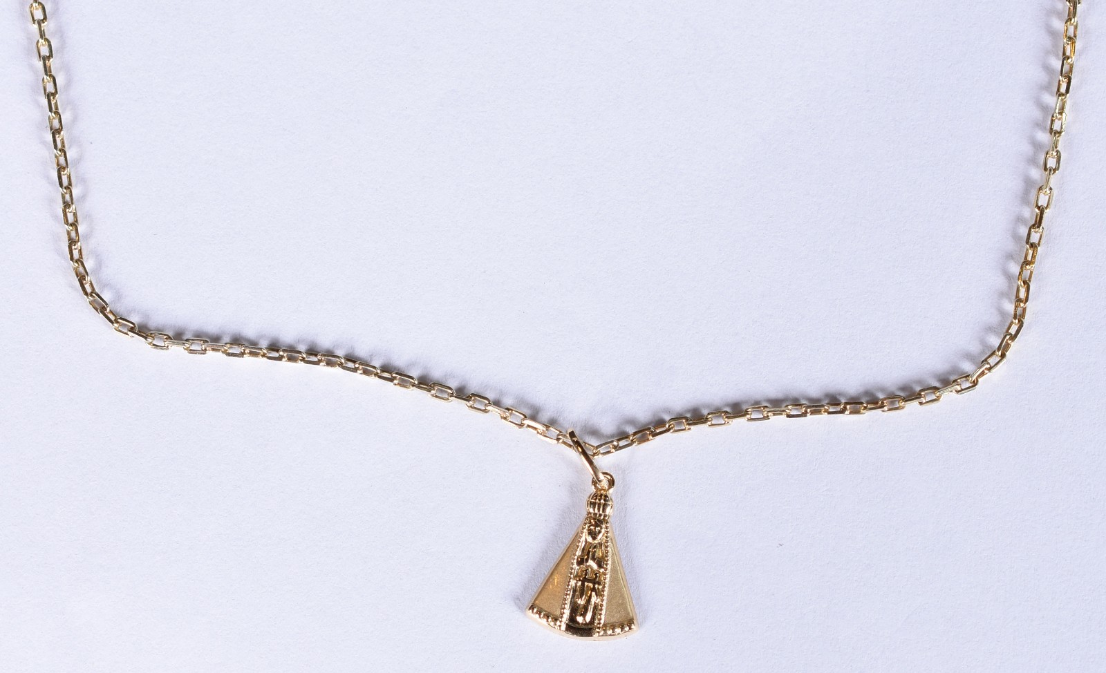 Colar de ouro 18k, contraste 750 com pingente de Nossa Senhora... - foto 1 de 4