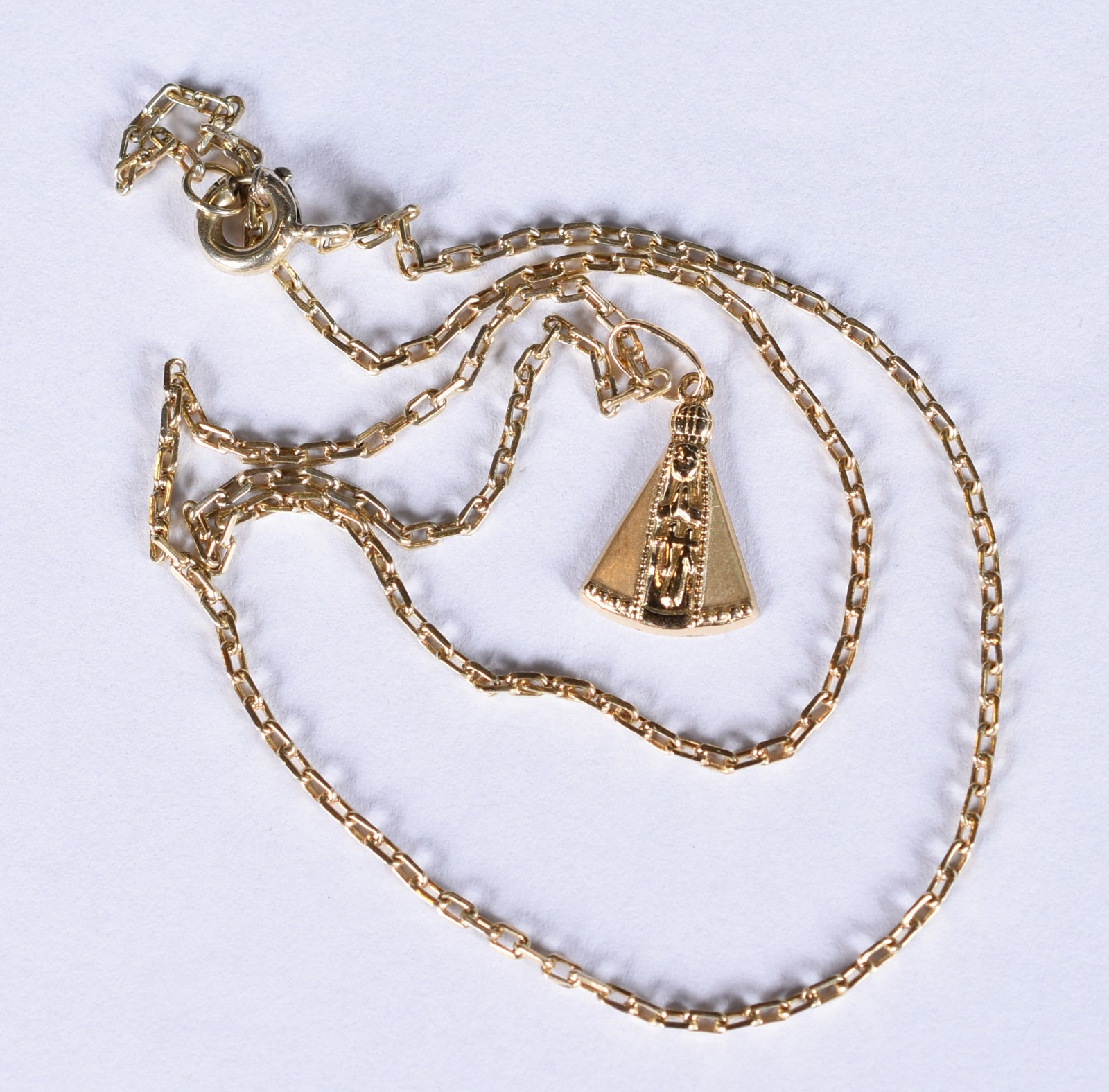Colar de ouro 18k, contraste 750 com pingente de Nossa Senhora... - foto 3 de 4