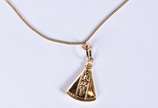 Colar de ouro 18k, contraste 750 com pingente d... - Colar de ouro 18k, contraste 750 com pingente de Nossa Senhora Aparecida (Por motivos de segurança a peça não se encontra na loja)