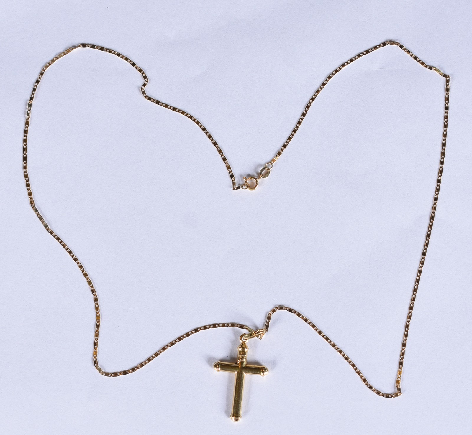 Colar de ouro 18 k, contraste 750 com crucifixo (Por motivos de... - foto 2 de 5