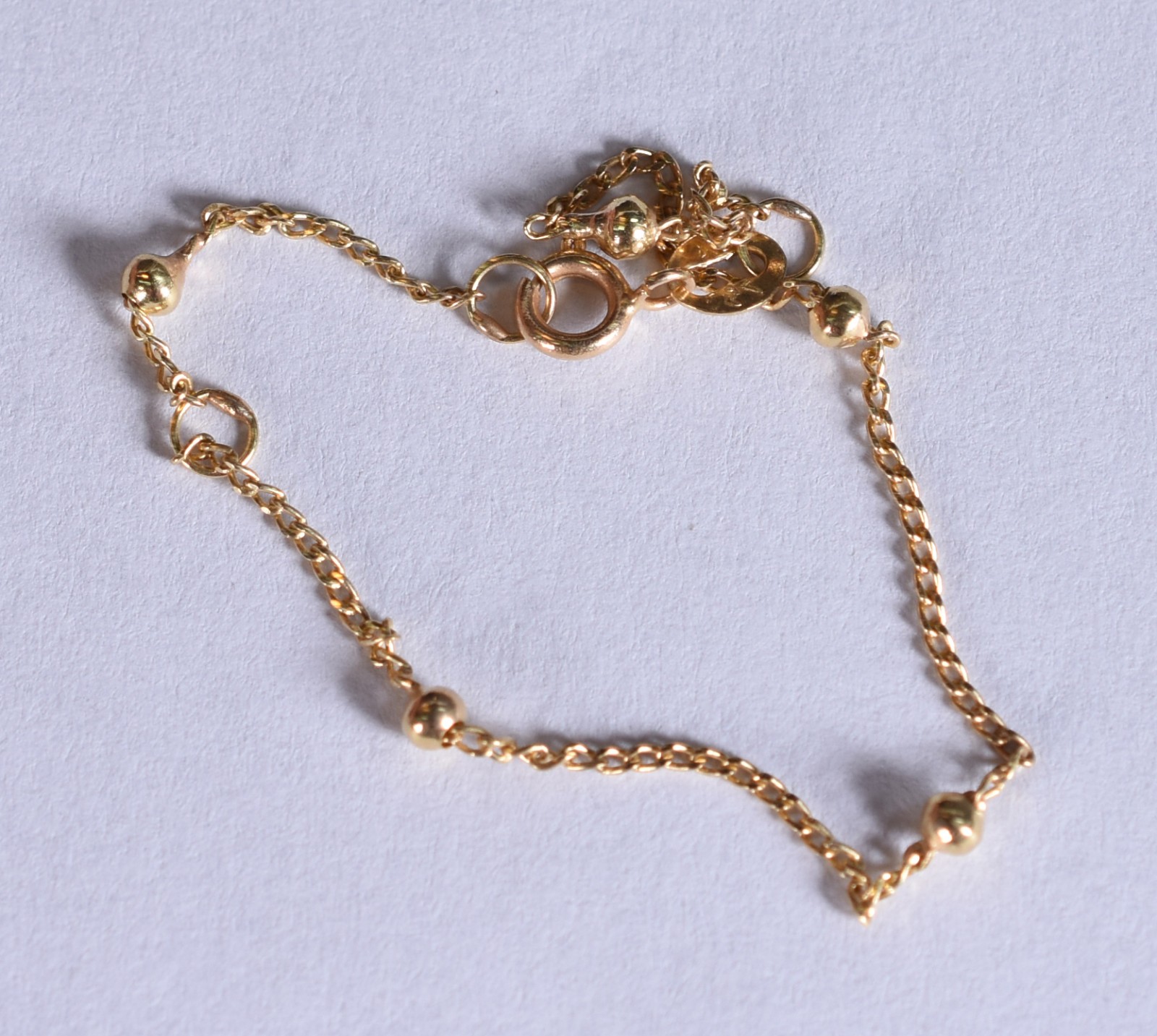 Pulseira de ouro 18k, contraste 750 para criança com bolinhas (Por... - foto 3 de 3