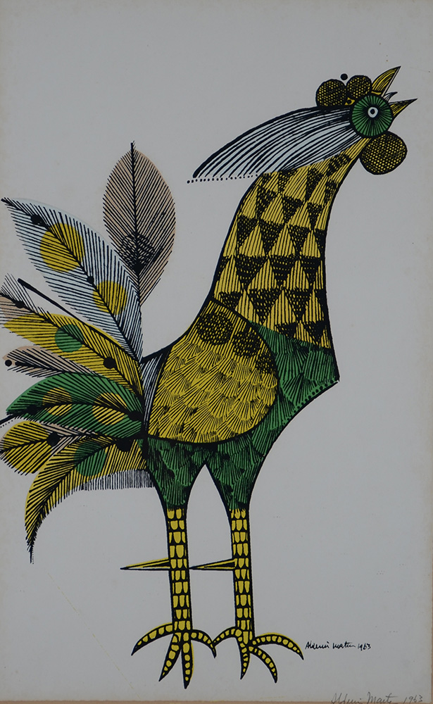 ALDEMIR MARTINS - Gravura - Galo - 30 x 48 (1963) - foto 1 de 2