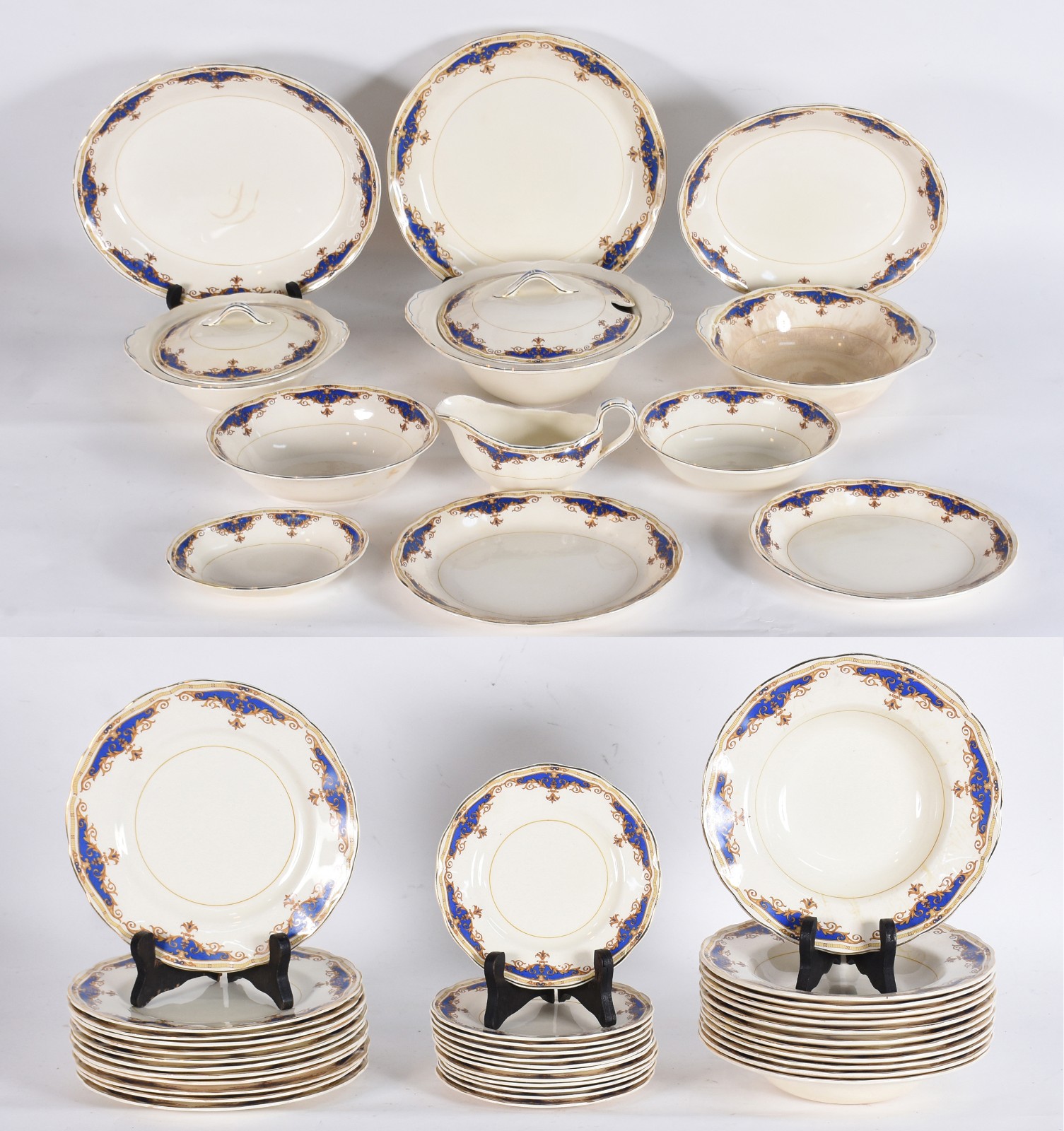 Aparelho de jantar de porcelana England Grindley com craquelê... - foto 1 de 6