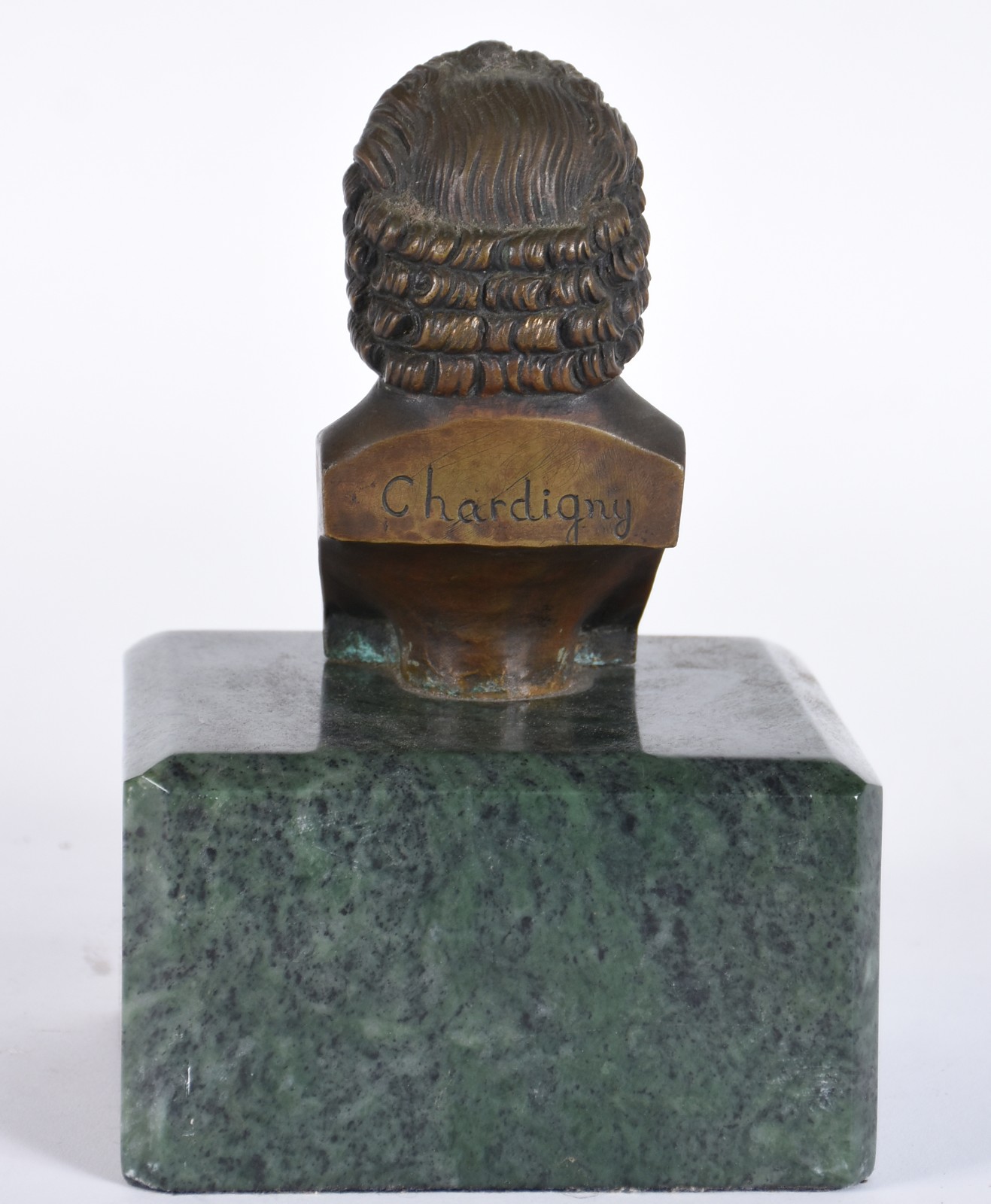 Escultura de bronze dourado representando Marquês de Pombal, base de... - foto 4 de 5