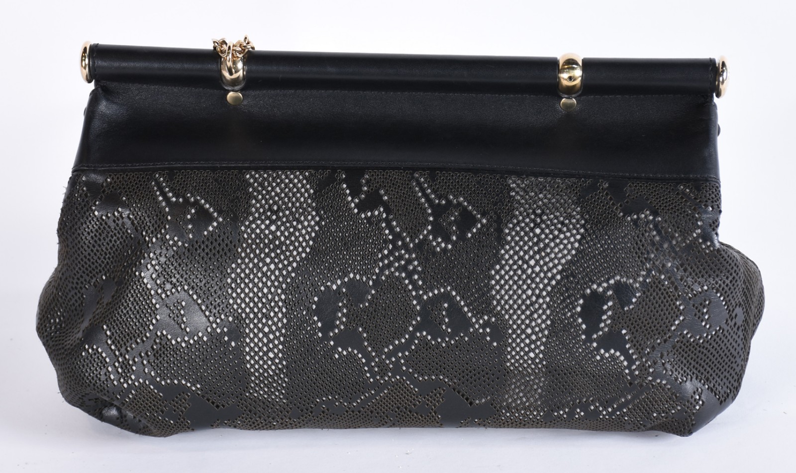 Elegante Bolsa feminina italiana com correntes de metal. - foto 6 de 7