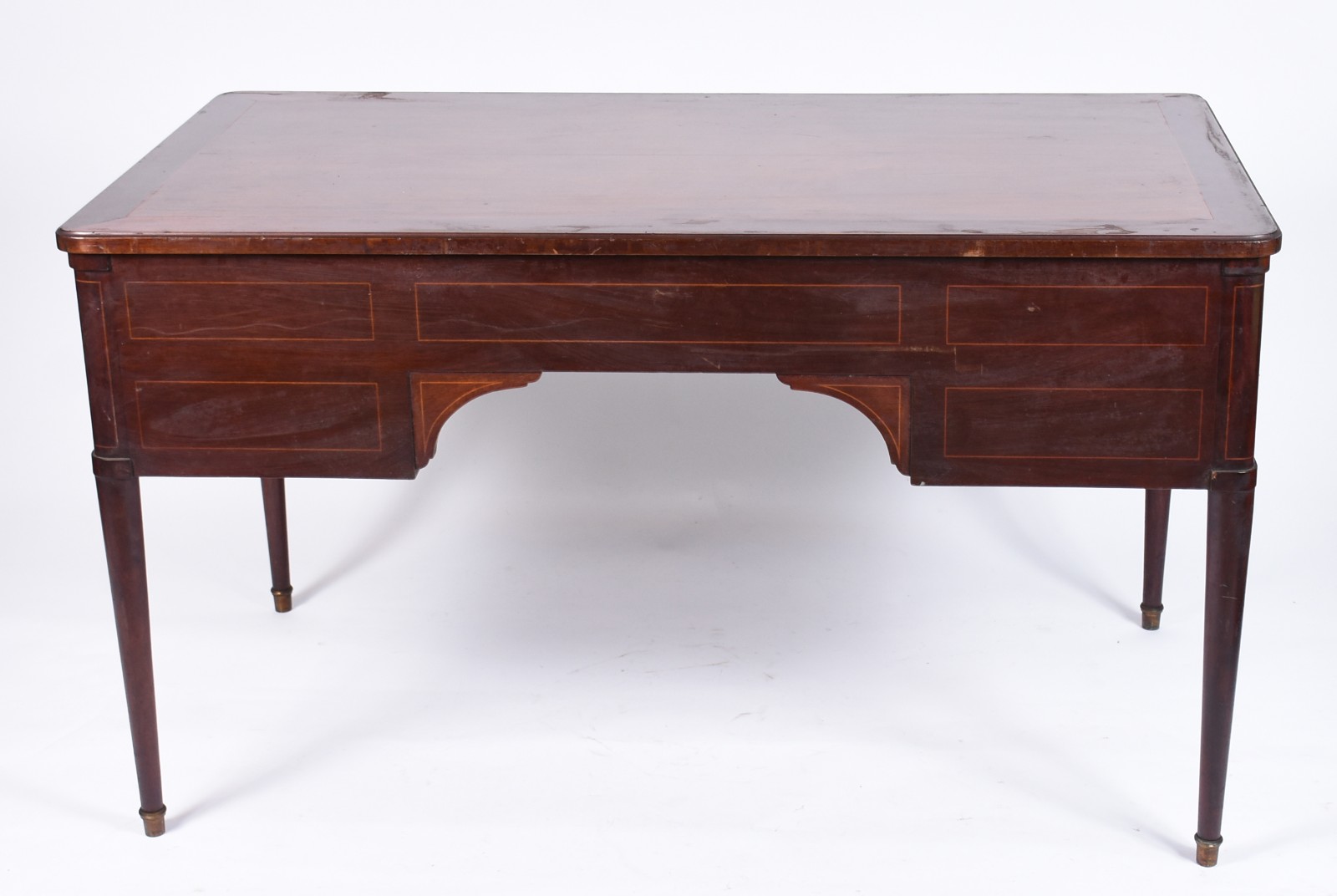 Mesa de escritório de madeira nobre estilo inglês com 5 gavetas... - foto 4 de 6
