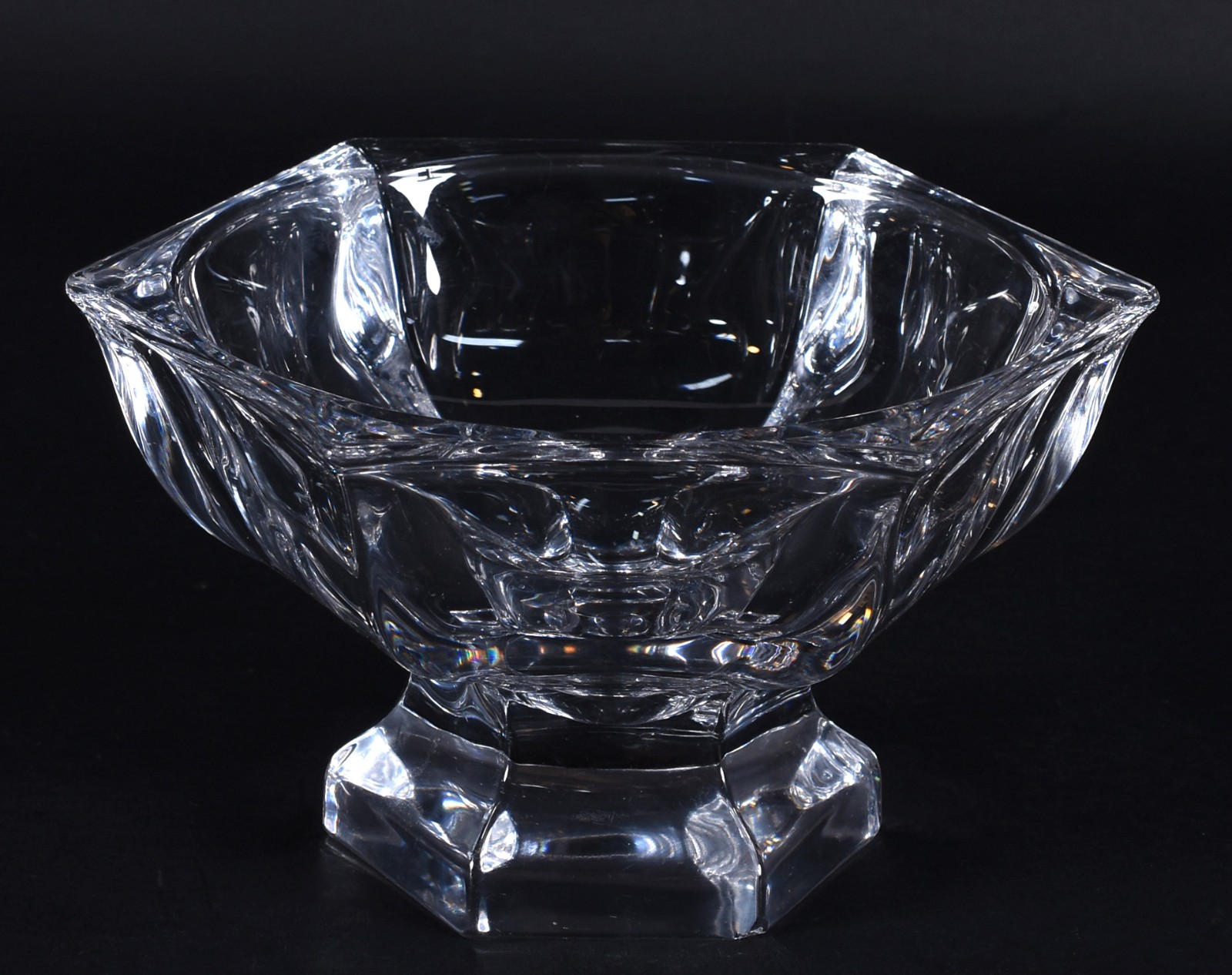 Fruteira de cristal francês, assinado na base. - foto 3 de 5