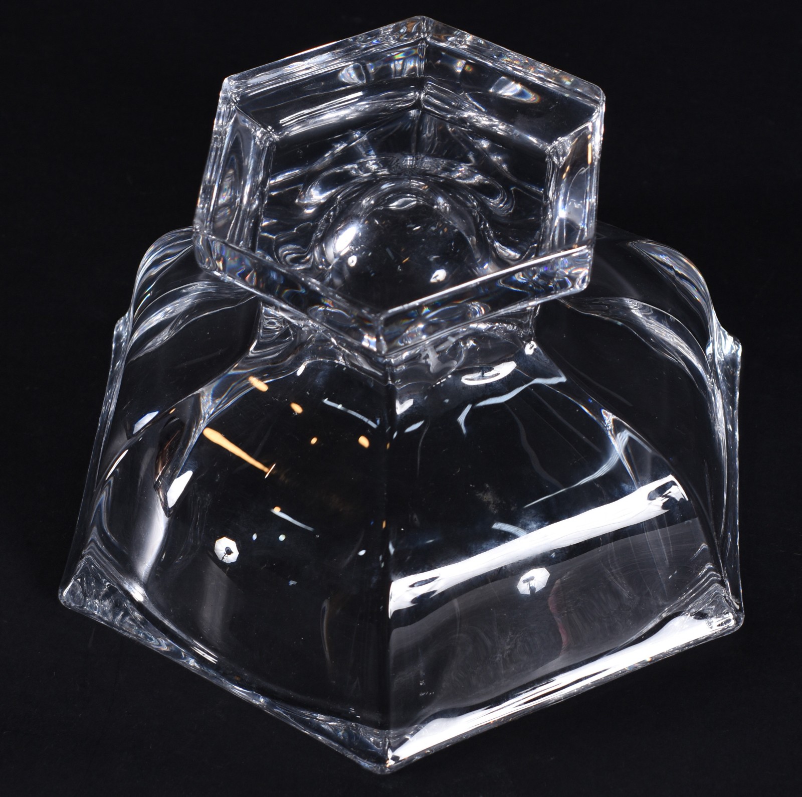 Fruteira de cristal francês, assinado na base. - foto 4 de 5