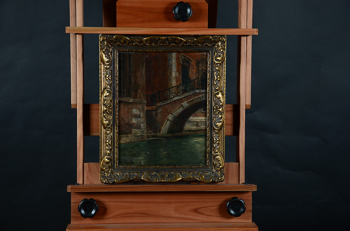JOSEPH SAINT-GERMIER - Paisagem de Veneza - OSM - 40 x 34 - foto 2 de 2