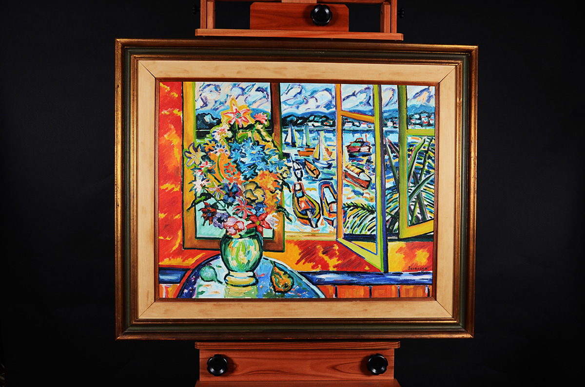 SORENSEN - Vaso de flores com janela ao fundo - OST - 70 X 90