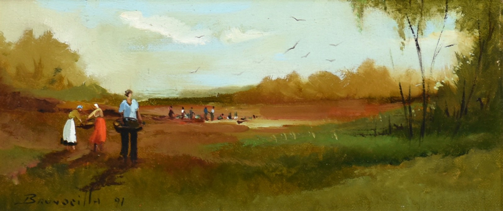 Francesco Brunocilla (1948), Paisagem com figuras - foto 1 de 4